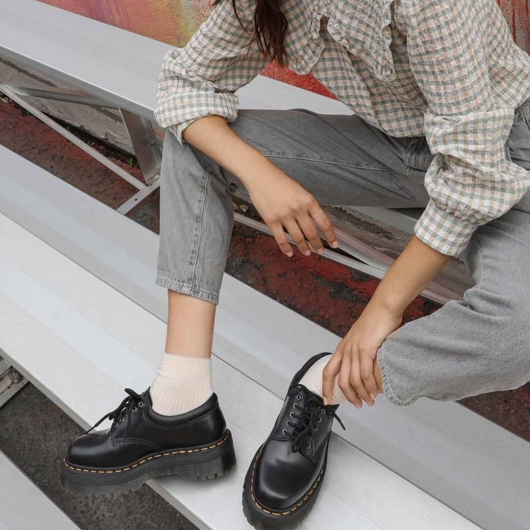 Black platform boots