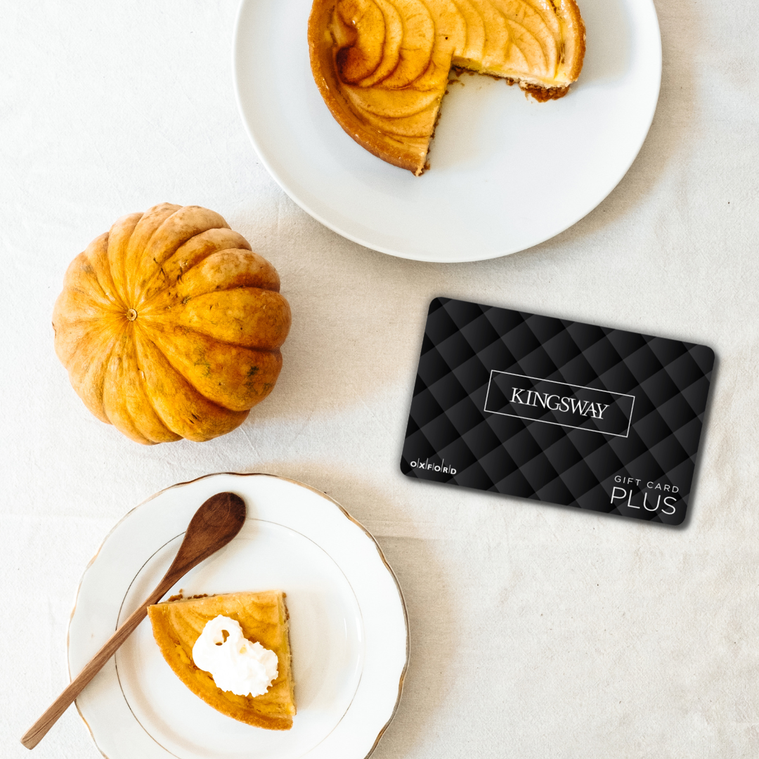 Kingsway gift card with pie